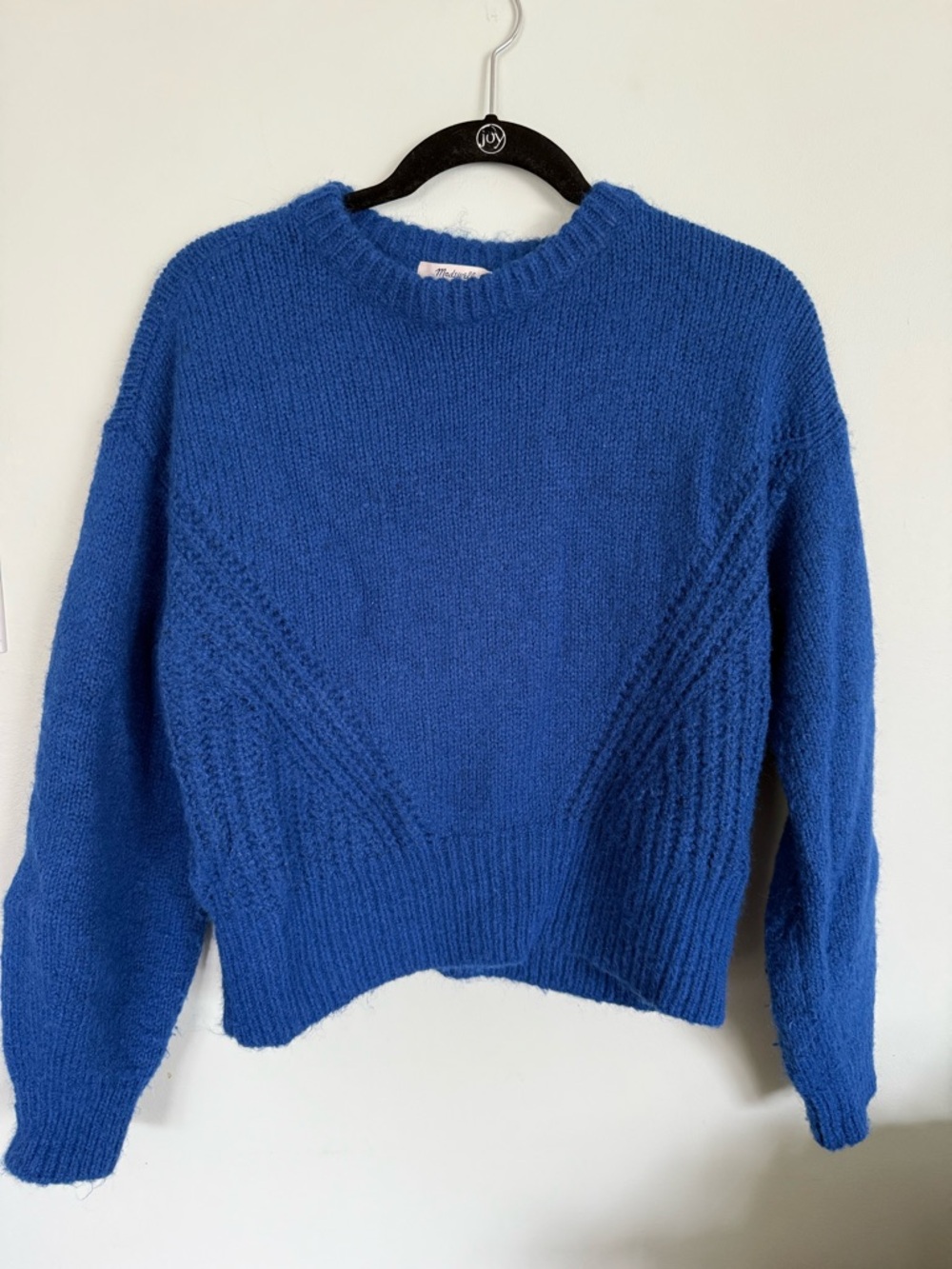 Madewell Cerulean Textured Crewneck Sweater